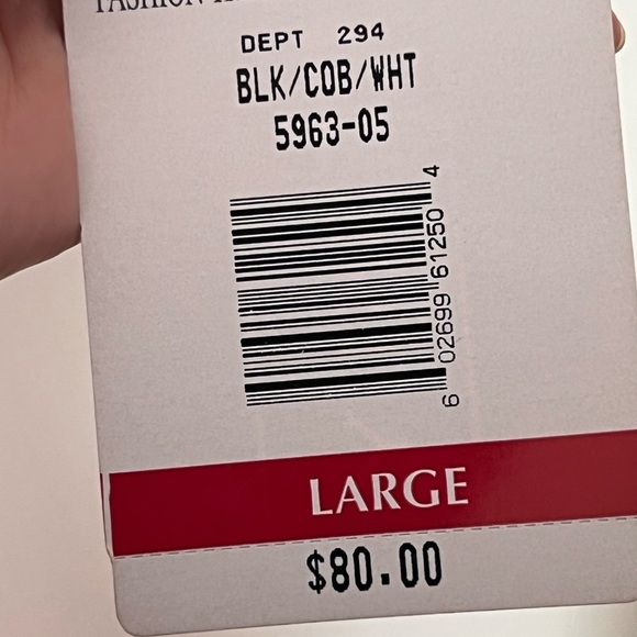 Karen Lessly Women Sweater Large $80 Cream Blue Oversized Boxy Acrylic Vtg USA - Picture 8 of 15